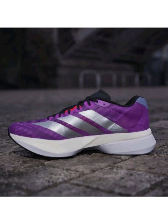Adidas Adizero Boston 13 Purple Burst Silver Metallic JS4943 - Men\'s Size 10.5 main image 10
